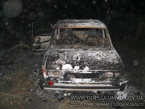 Рецидивисты убили мужчин и спалили их машину. Фото - пресс-служба облУВД. 