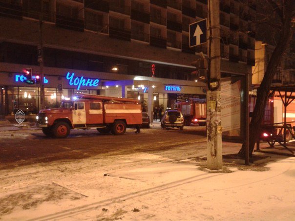 В Одессе дымила гостиница "Черное море". Фото - vk.com/taki_da_odessa