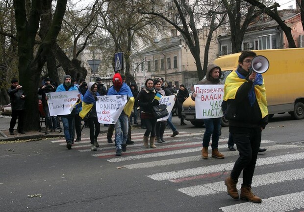 Студенты устроили протест. Фото - Алена Балаба
