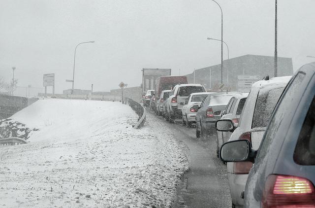 В Одессе сегодня пробки из-за снега