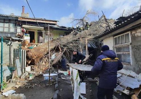 На улице Ризовской дерево рухнуло на жилой дом с женщиной внутри. Первый городской