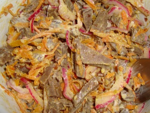 Салат с сердцем