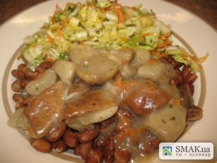 Постный ужин с грибами