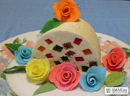 Творожный торт с желе