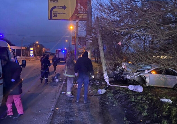 Утром 23 марта на Овидиопольской дороге произошло серьезное ДТП. Фото: пресс-служба патрульной полиции.