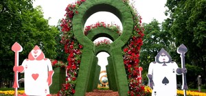 Цветочная выставка в парке 