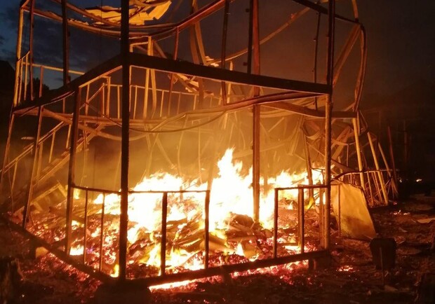 В Затоке сгорели две базы отдыха: есть пострадавший. Фото: ГСЧС