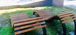 Подарок городу: в парке Шевченко появилось два новых деревянных кресла 