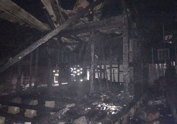 Под Одессой сгорел дом и электромобиль. Погибла женщина. Фото: ГСЧС