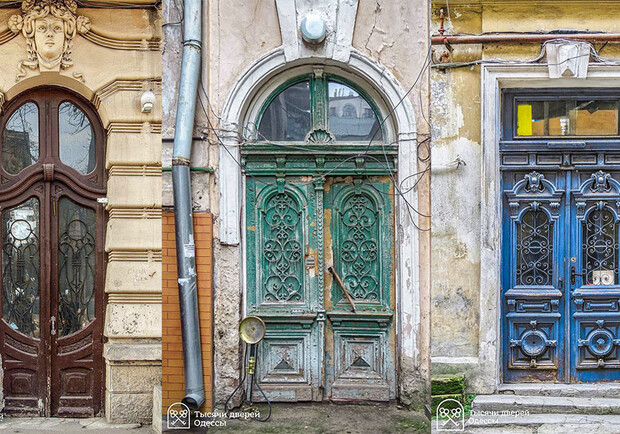 В Одессе намерены отказаться от проекта по реставрации дверей. Фото: проект "Тысячи дверей"