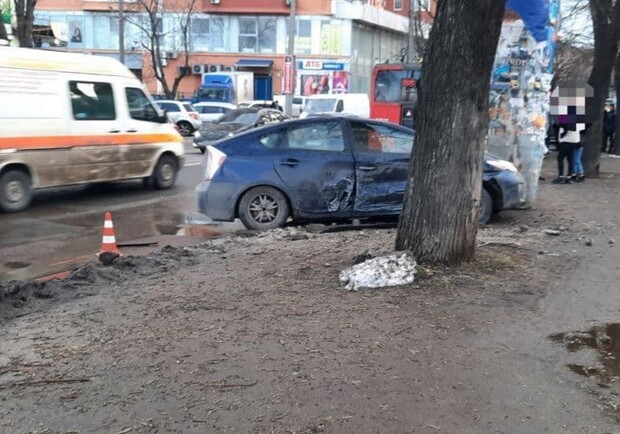 В Одессе пьяный водитель устроил ДТП и сбил двоих детей. Фото: Патрульная полиция 