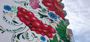 Годная маскировка: в Полтаве кондиционер спрятали в мурале