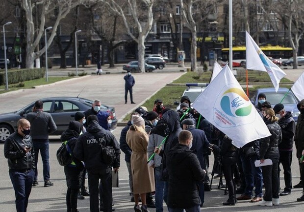 Против карантина: одесские предприниматели устроили митинг. Фото: Наталья Довбыш, УСИ