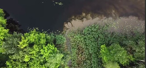 Опасно для здоровья: на Зеленом острове в Ворсклу вытекает неизвестное вещество