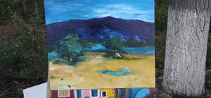 Море, искусство: вдоль Трассы здоровья показали картины художников со всей страны