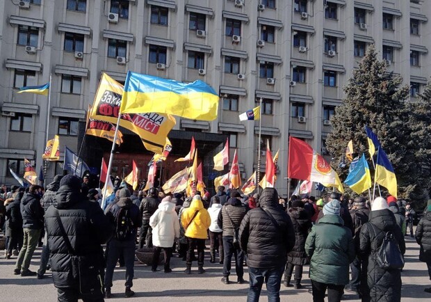 Мітинг перед будинком Одеської ОДА: що сьогодні вимагали підприємці. 