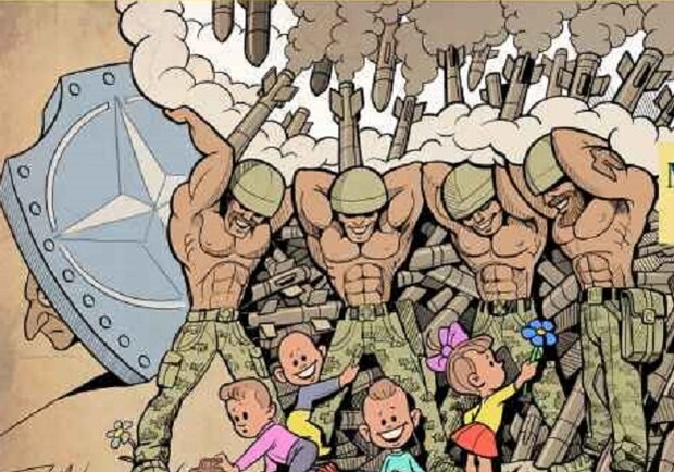 Виставка карикатур на тему «Російський військовий корабель, йди нах*й!»