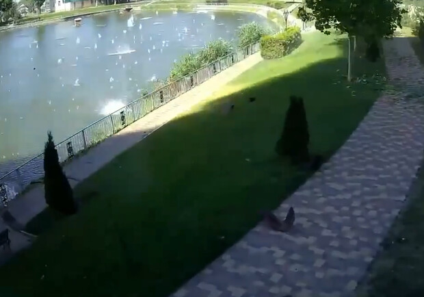 З'явилося відео моменту вчорашнього ракетного обстрілу у Кременчуці. 