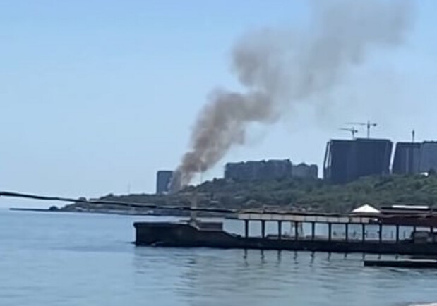 Получи ответ: что горит у пляжа "Лагуна" в Одессе - фото