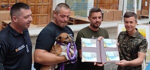 В Одессе погасили благотворительную марку с псом-пиротехником Патроном