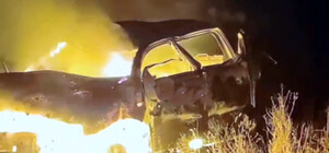 На трассе в Запорожской области взорвалось авто оккупантов: есть погибший