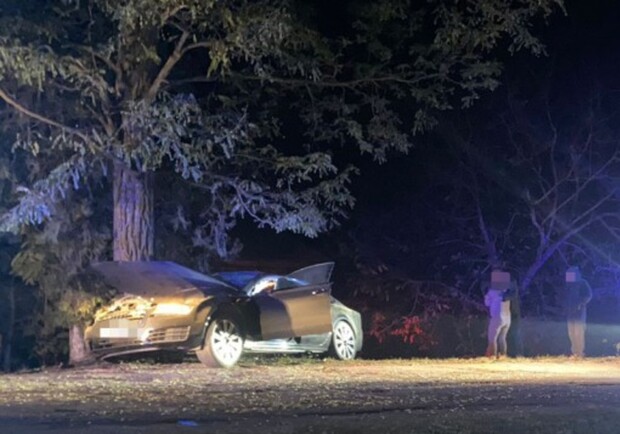 На Одещині автомобіль врізався в дерево: є загиблий. 