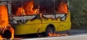 На Слободке сгорела маршрутка (обновлено)