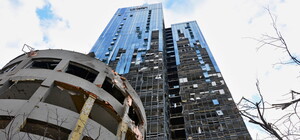 Стало известно, в каком состоянии разрушенный ракетой небоскреб 101 Tower возле вокзала - фото