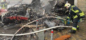 В Броварах упал вертолет: первые подробности и фото