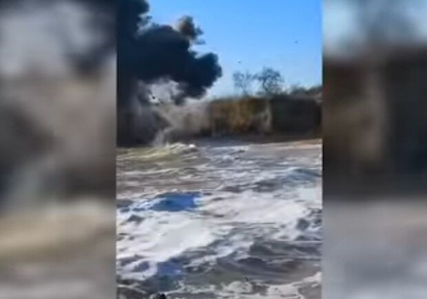 На пляже Одесской области подорвали мину (видео). 