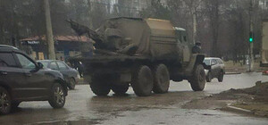 В сторону Бердянска едет колонна вражеской техники