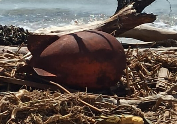 В Одессе на пляже нашли два взрывоопасных предмета. 