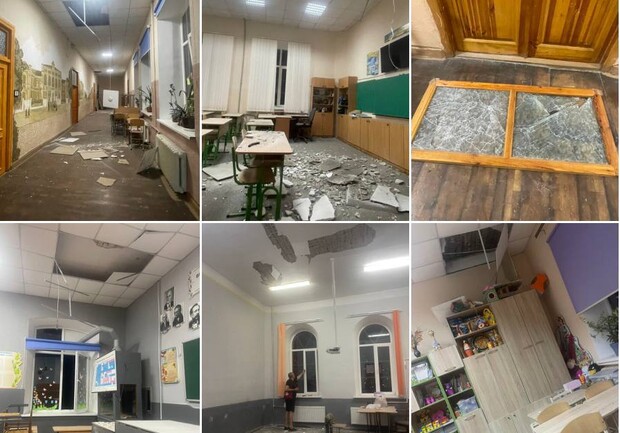 Під час нічної атаки по Одесі постраждали сім навчальних закладів. 