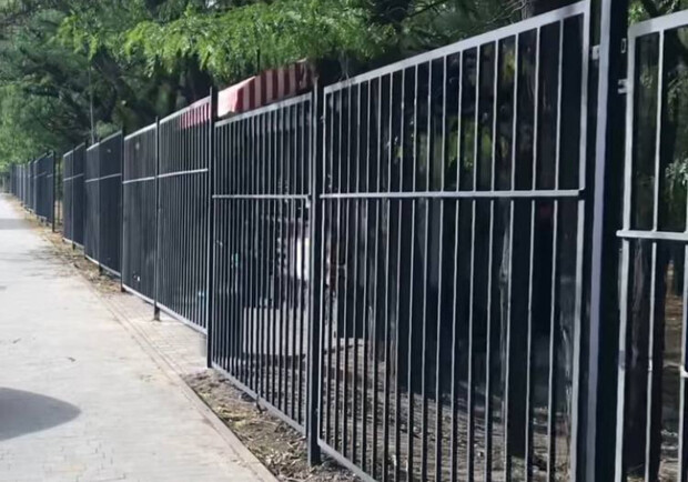 В Дюковском парке ночью начали устанавливать забор: что происходит. 