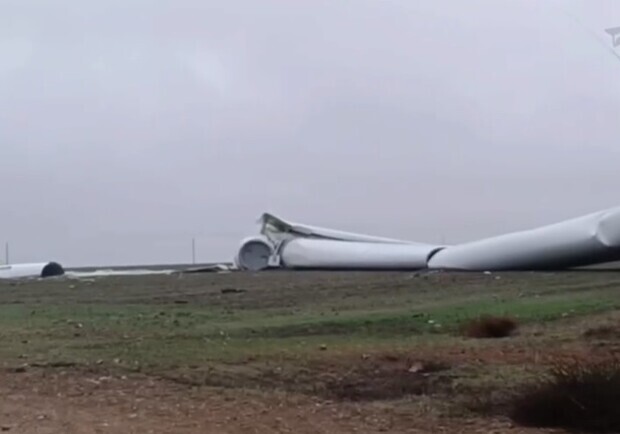 Появились подробности падения ветряка в Одесской области. 