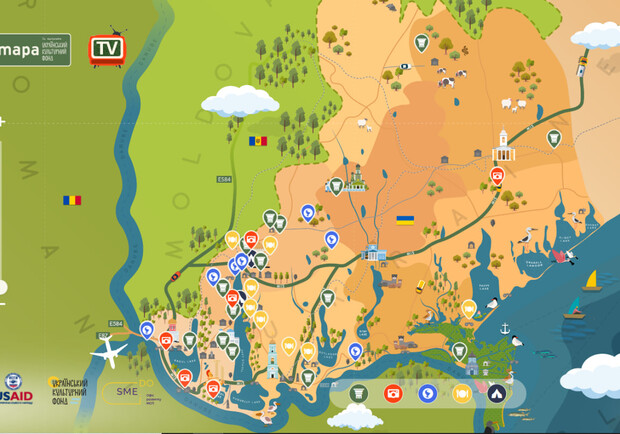 У мережі з'явилася інтерактивна карта для мандрівників Бессарабією. 
