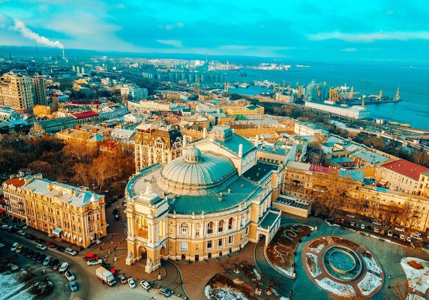 Вид Одессы с высоты. 