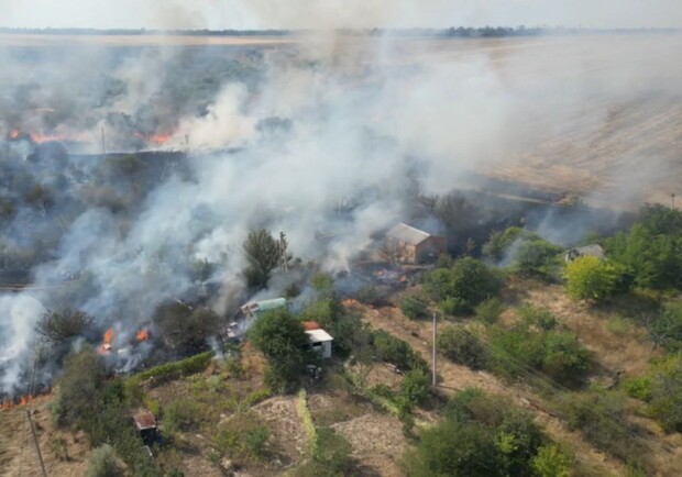 Масштабна пожежа в Одеській області. 