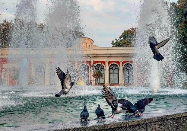 Фонтан в центре Одессы. 