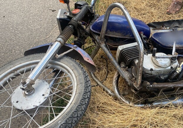 Мотоцикл после ДТП. 