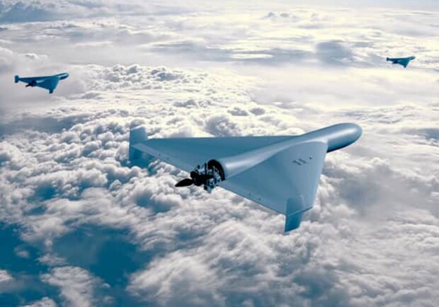 БпЛА в небе. 