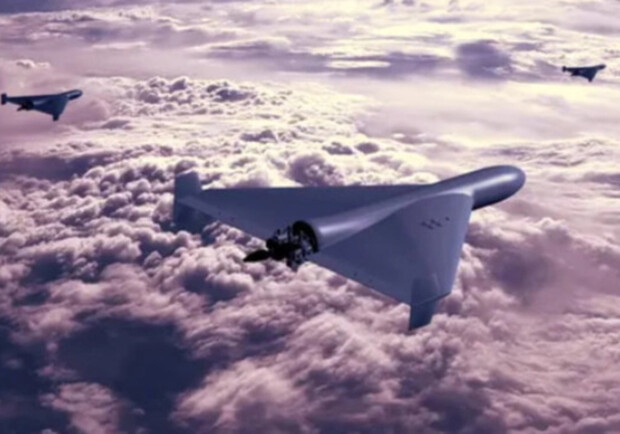 БпЛА в небе. 