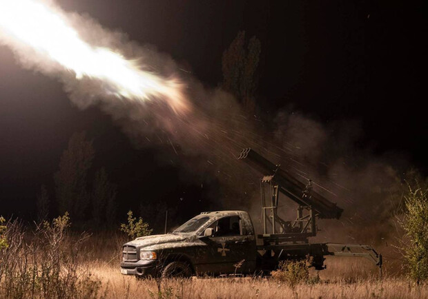 Работа ПВО ночью. 