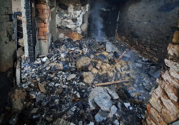 Дом, где произошел пожар. 