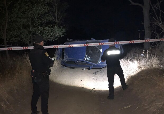 Полицейские на месте ДТП. 