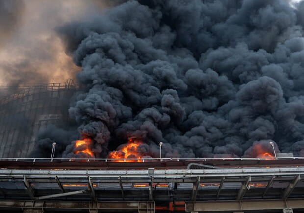Пожар в порту Черноморск. 