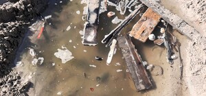 Загрязнение на пляже 