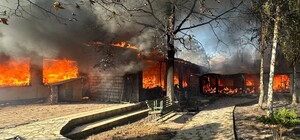 Реактивный БпЛА нанес удар по домам в Одесской области: вспыхнул пожар