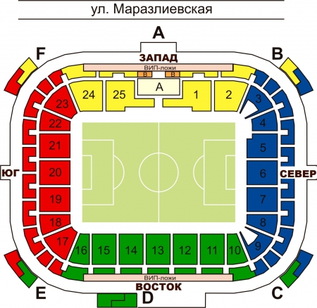 Схема стадиона. Фото