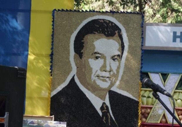 Вот так выглядит портрет Президента из семечек. Фото  - dumskaya.net